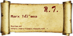 Marx Tímea névjegykártya