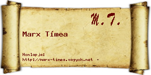 Marx Tímea névjegykártya